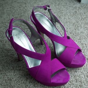 BCBGeneration Hot Pink Suede Heels